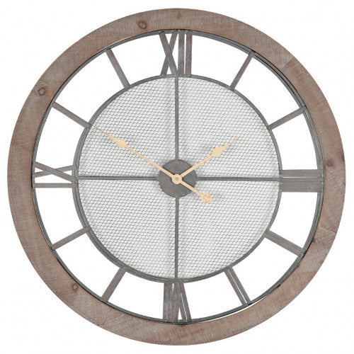 Natural Round Wood Wall Clock