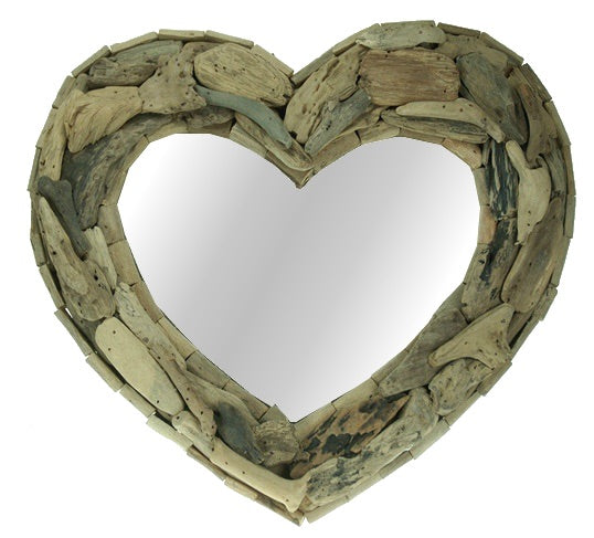 Driftwood Heart Mirror