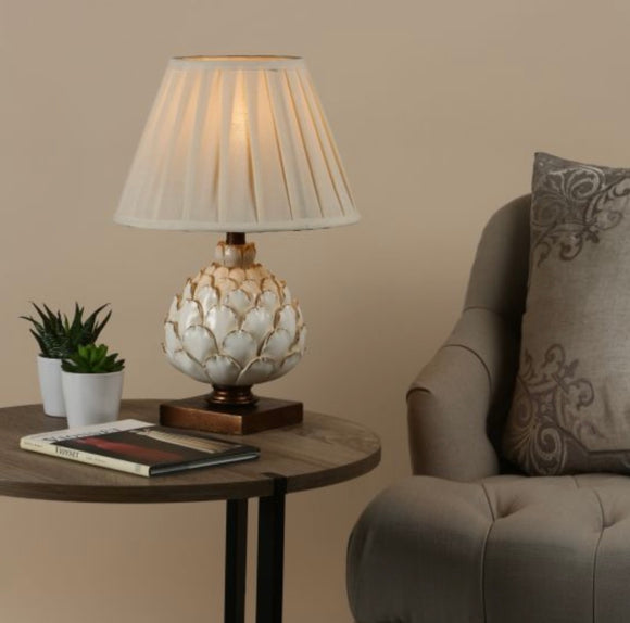 Cream Artichoke Style Table Lamp