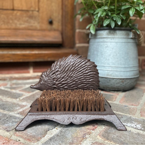 Hedgehog  Cast Iron Wellie/ Shoe Cleaner