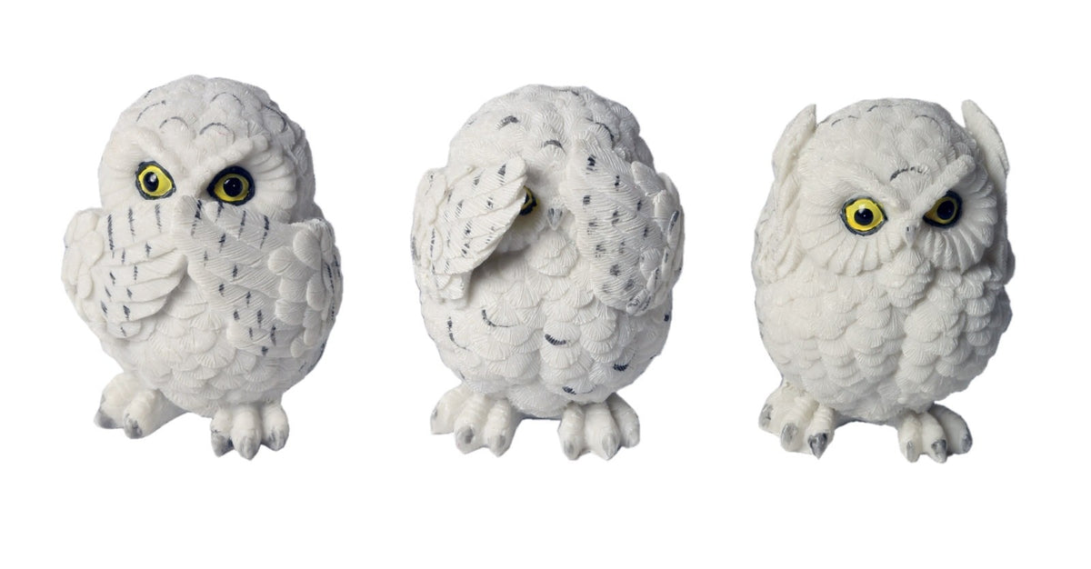 Owls - See, Hear, Speak No Evil  Decorative Cast Iron Wall Hook