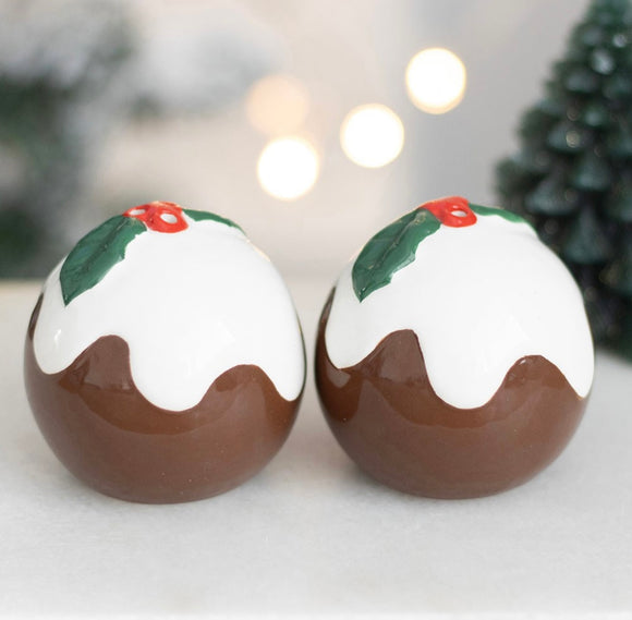 Christmas Pudding Salt And Pepper Set