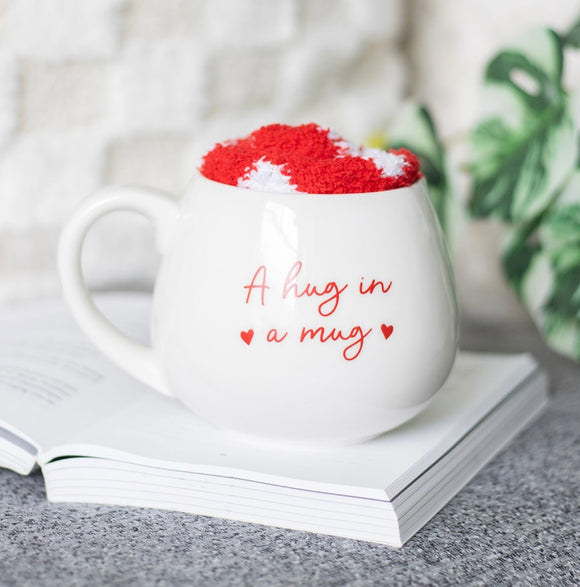 Hug In A Mug And Heart Sock Set