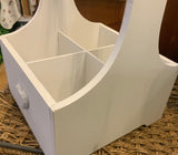 White Washed Wooden Trug With Heart Detail
