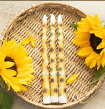 Sunflower Set Of 3 Taper Candles