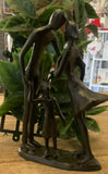 Metal Figure Couple With Child
