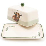 Highland Cow Ceramic Butter Dish