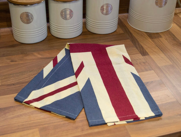 Union Jack Set Of Two Tea Towels