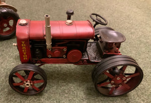 Large Red Metal Tractor Ornament