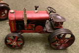 Large Red Metal Tractor Ornament