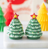 Green Ceramic Christmas Tree Salt And Pepper Set
