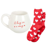 Hug In A Mug And Heart Sock Set