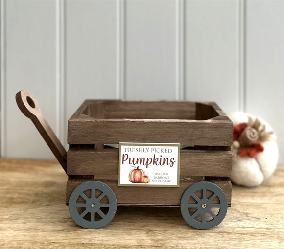 Wooden Pumpkin Kart