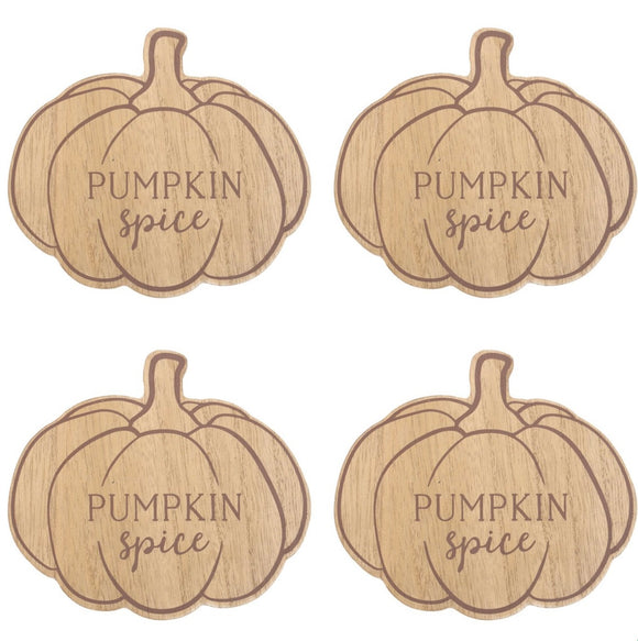 Pumpkin Spice Set Of 4 Coasters