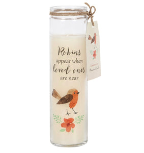 Cranberry Robin Tube Candle