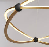 LED Loop Brushed Gold and Sand Ceiling Light