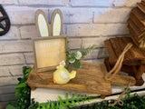 Bunny Ears Wooden Easter Sign Yellow