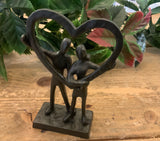 Metal Figure Couple With Heart