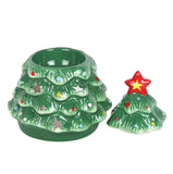 Green Ceramic Christmas Tree Oil Burner