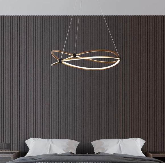 LED Loop Brushed Gold and Sand Ceiling Light