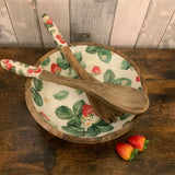 Strawberry Decorated Serving Spoon And Fork Set