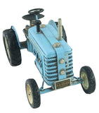 Large Blue Metal Tractor Ornament