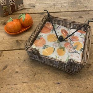 Gisela Graham Orange And Lemon Set Of 20 Napkins