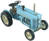 Large Blue Metal Tractor Ornament