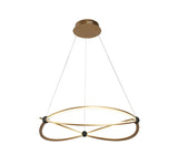 LED Loop Brushed Gold and Sand Ceiling Light