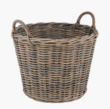 Grey Kubu Round Storage / Log Basket