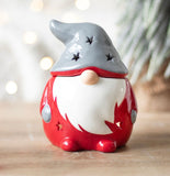 Red And Grey Ceramic Christmas Gonk Oil/ Wax Melt Burner