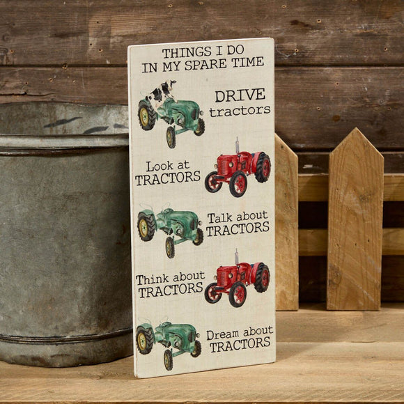 Tractor Wooden Plaque