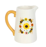 Bee And Sunflower Ceramic Jug