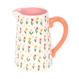 Tulip Print Ceramic Flower Jug