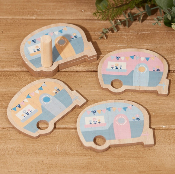 Caravan Wooden Coaster Set