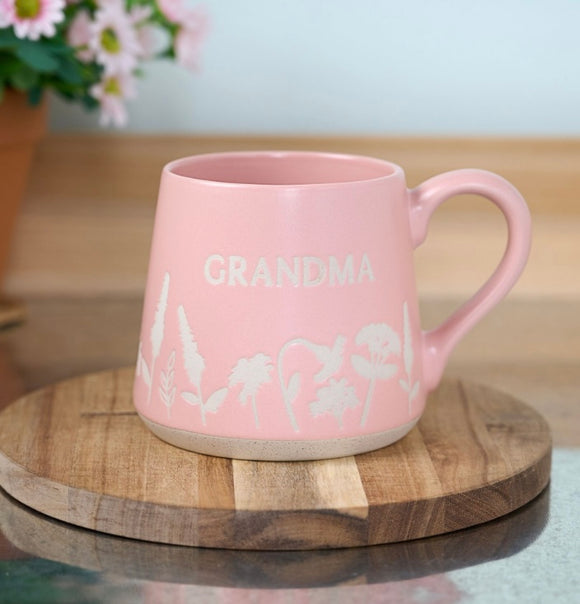 Grandma Pink Floral Mug