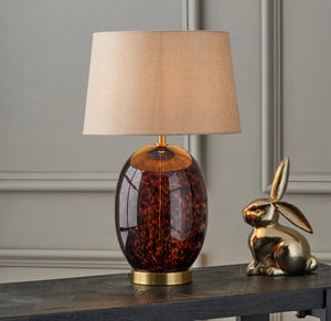 Tortoiseshell Glass Table Lamp
