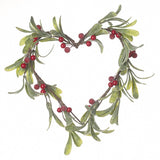 Christmas Red Berry Heart Wreath