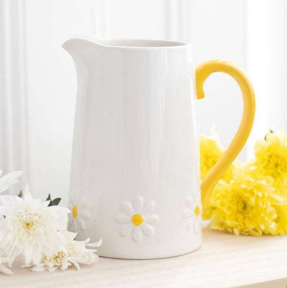 Ceramic Daisy Design Flower Jug