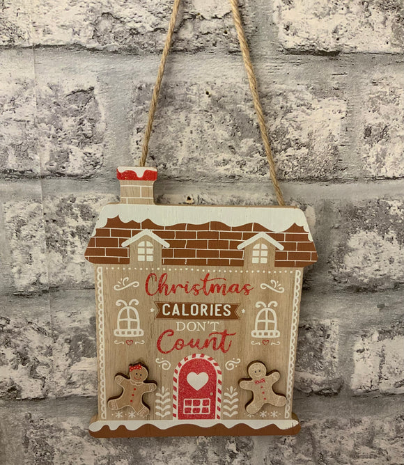 Gingerbread House Wooden Plaque