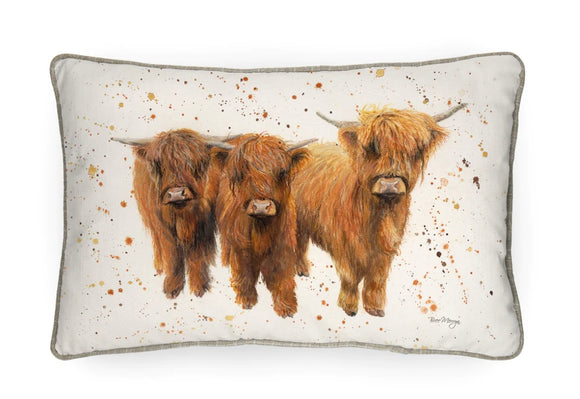 Three Highland Cow Cushion