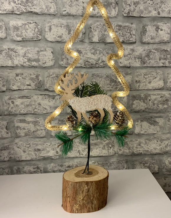 Rope Christmas Tree With LED Lights