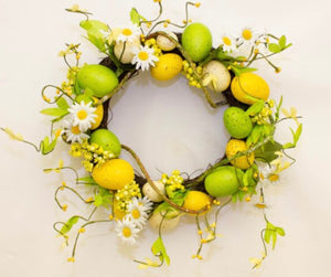 Lemon Blossom And Egg Wreath