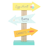 Easter Directional Wooden Sign