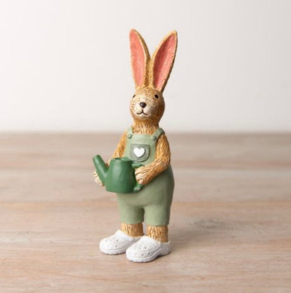 Standing Gardening Bunny With Watering Can