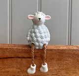Cute Ceramic Sheep Ornament With Dangling Legs