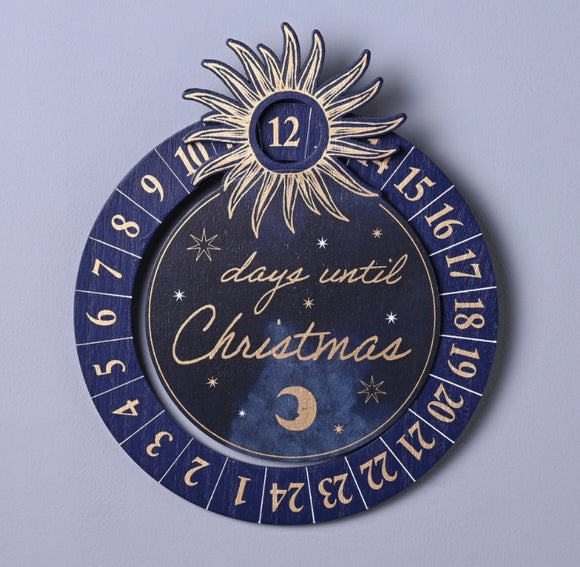 Celestial Christmas Countdown Plaque