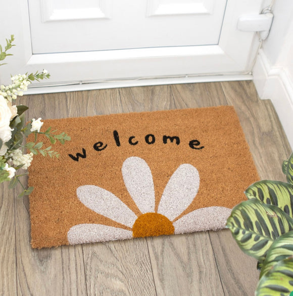 Welcome Daisy Coir Doormat