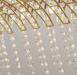Tiffany 8 Light Bar Pendant Satin Brass And Crystals
