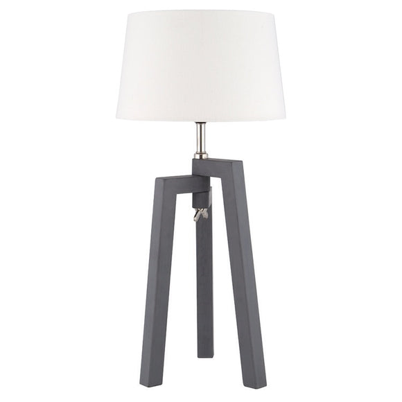 Wooden Tripod Table Lamp And Shade